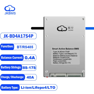 JK Smart BMS 40A Deşarj – 400mA Aktif Balans ve Bluetooth